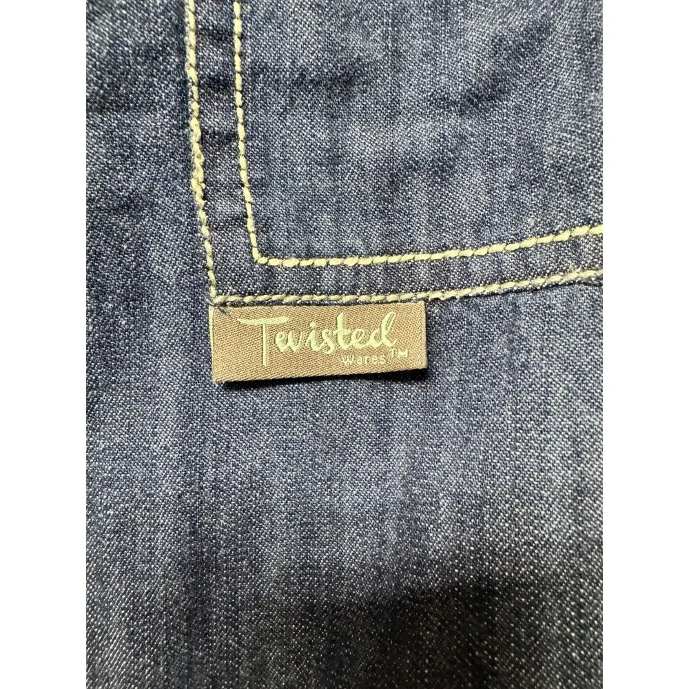TWISTED WARES 100% Organic Cotton Blue Denim Apron, 